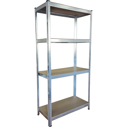 pro-bau-tec Grundregal 750 x 1.500 x 300 mm (B x H x T) 4 Fachböden 100kg Stahl, verzinkt