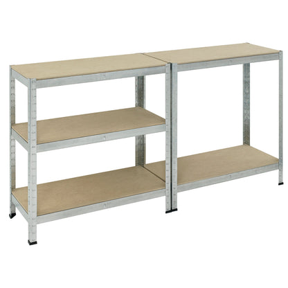 pro-bau-tec Grundregal 900 x 1.800 x 400 mm (B x H x T) 5 Fachböden 175kg Stahl, pulverbeschichtet