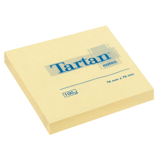 Tartan(TM) Haftnotiz 76 x 76 mm (B x H) gelb 100 Bl./Block 12 Block/Pack.