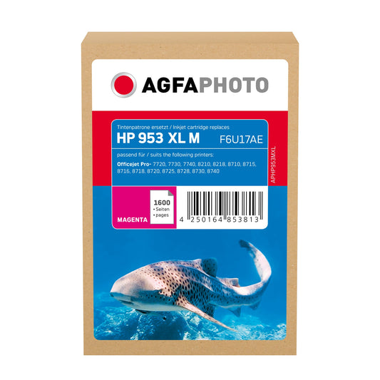AgfaPhoto Tintenpatrone kein Originalzubehör Kompatibel mit: HP 953XL ca. 1.450 Seiten magenta 20ml