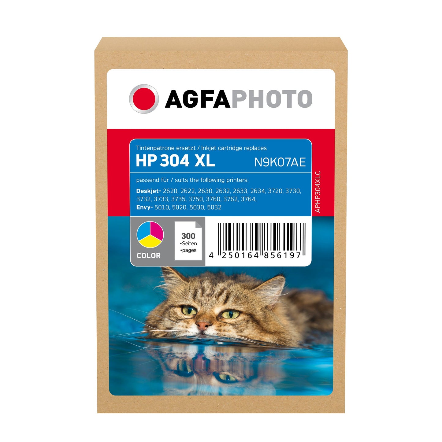 AgfaPhoto Tintenpatrone kein Originalzubehör Kompatibel mit: HP 304XL ca. 300 Seiten mehrfarbig 7ml