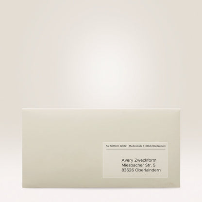 Avery Zweckform Adressetikett QuickPEELT 99,1 x 42,3 mm (B x H) Polyester transparent 300 Etik./Pack.