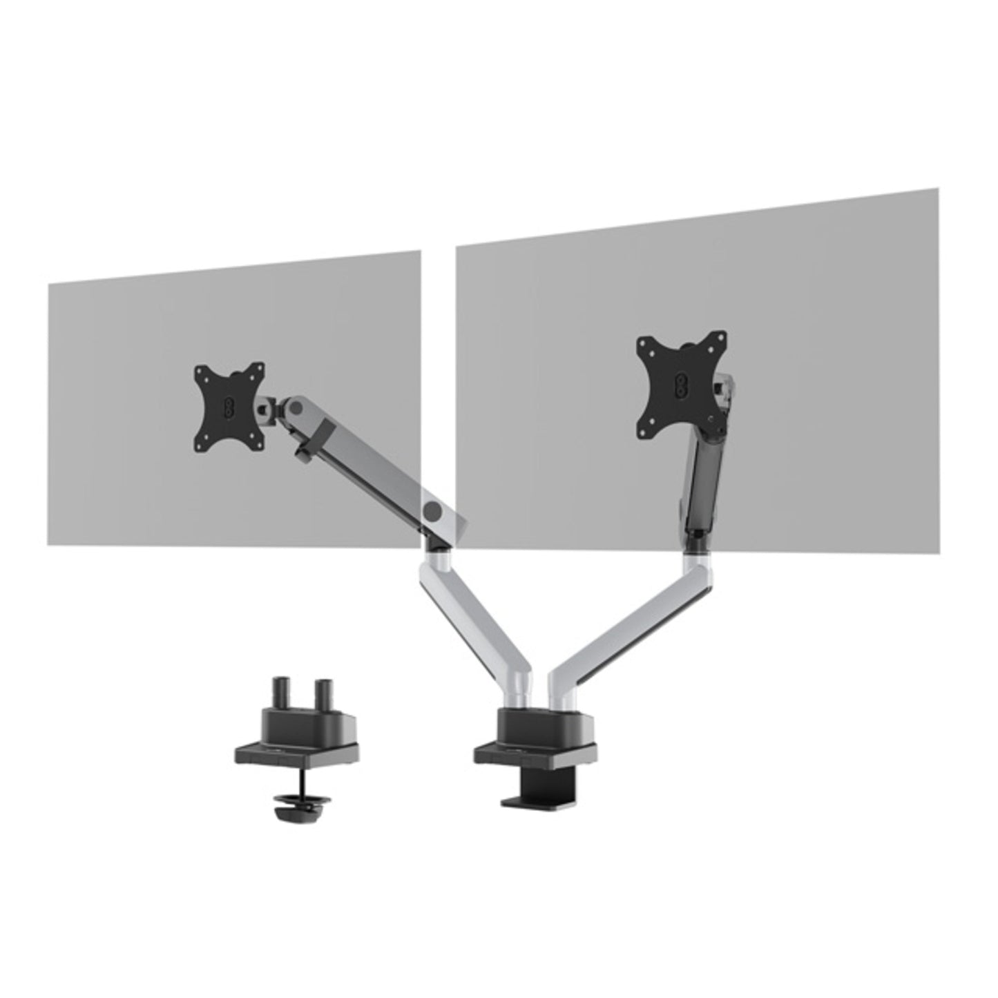 DURABLE Monitorschwenkarm SELECT PLUS 108,6 x 45 x 14,5 cm (B x H x T) 2 x 8kg Aluminium/Kunststoff/Stahl silber