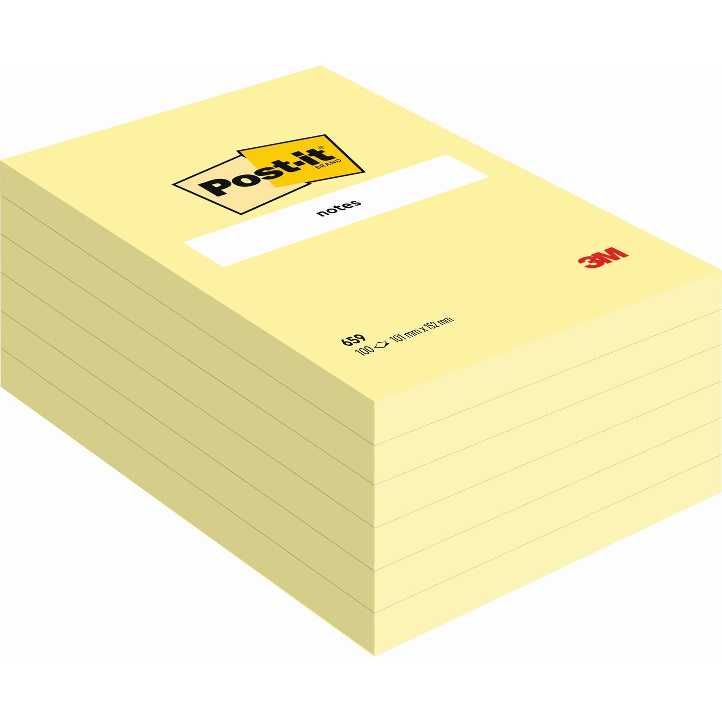 Post-it® Haftnotiz Notes 102 x 152 mm (B x H) gelb 100 Bl.
