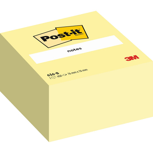 Post-it® Haftnotizwürfel 76 x 45 x 76 mm (B x H x T) gelb 450 Bl.