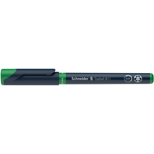 Schneider Tintenroller Topball 811 0,5mm grün Rundspitze nicht dokumentenecht