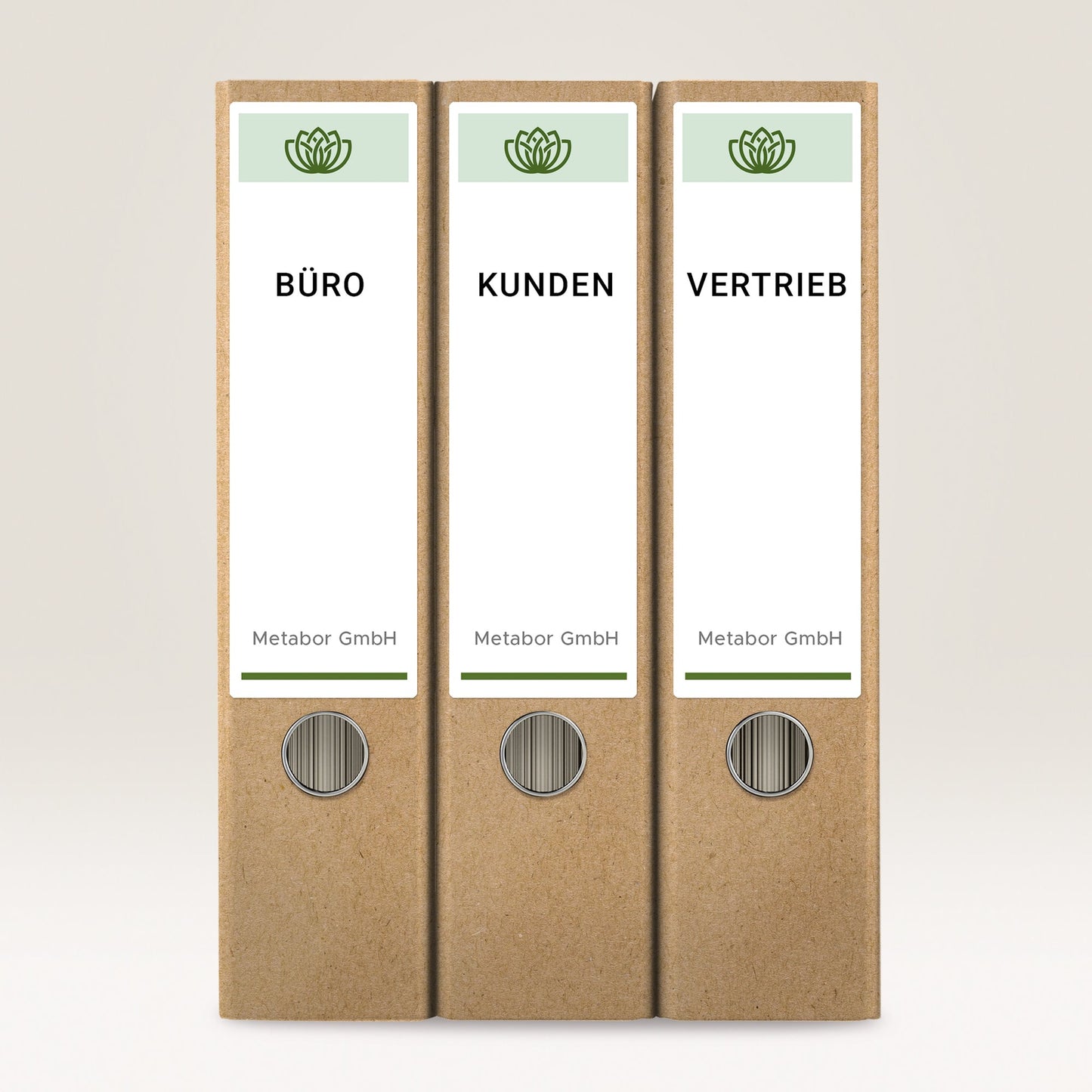 Avery Zweckform Ordnerrückenetikett Recycling breit/kurz 61 x 192 mm (B x H) selbstklebend ohne Griffloch naturweiß 40 Etik./Pack.