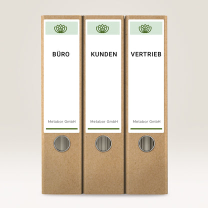 Avery Zweckform Ordnerrückenetikett Recycling breit/kurz 61 x 192 mm (B x H) selbstklebend ohne Griffloch naturweiß 40 Etik./Pack.