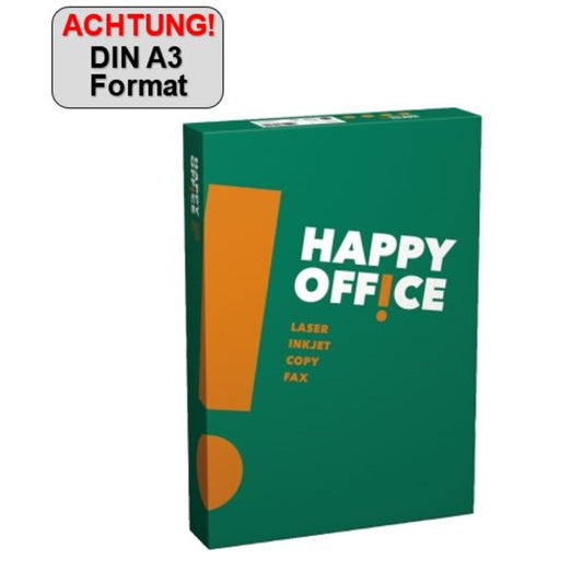 Igepa Kopierpapier Happy Office DIN A3 80g/m² holzfrei weiß 500 Bl./Pack.