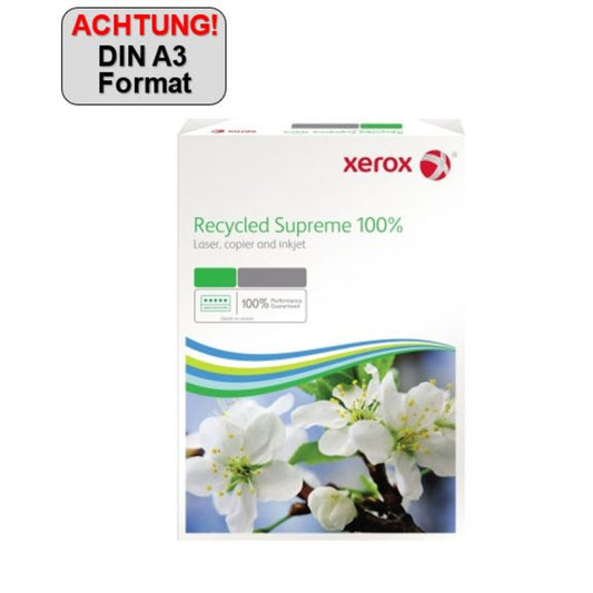 Xerox Kopierpapier Recycled Supreme 100% DIN A3 80g/m² 100 % Altpapier hochweiß 500 Bl./Pack.