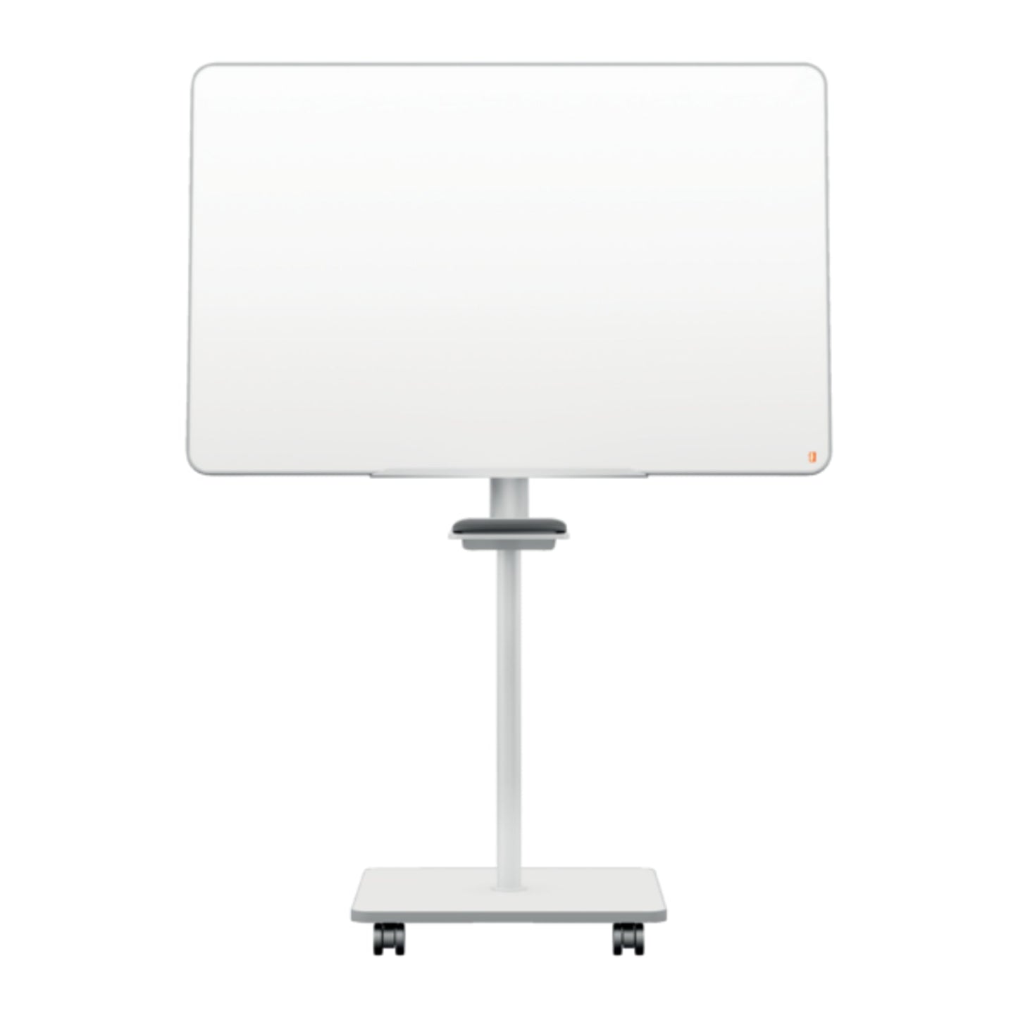 Nobo® Mobiles Flipchart Move & Meet mit Ablageschale Rechteckfuß mit 4 Rollen Stahl grau