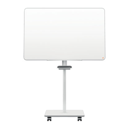 Nobo® Mobiles Flipchart Move & Meet mit Ablageschale Rechteckfuß mit 4 Rollen Stahl grau