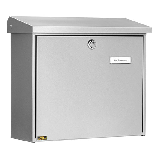 BURG-WÄCHTER Briefkasten Comfort 913 Ni 38 x 34 x 14,8 cm (B x H x T) Stahlblech silber, pulverbeschichtet