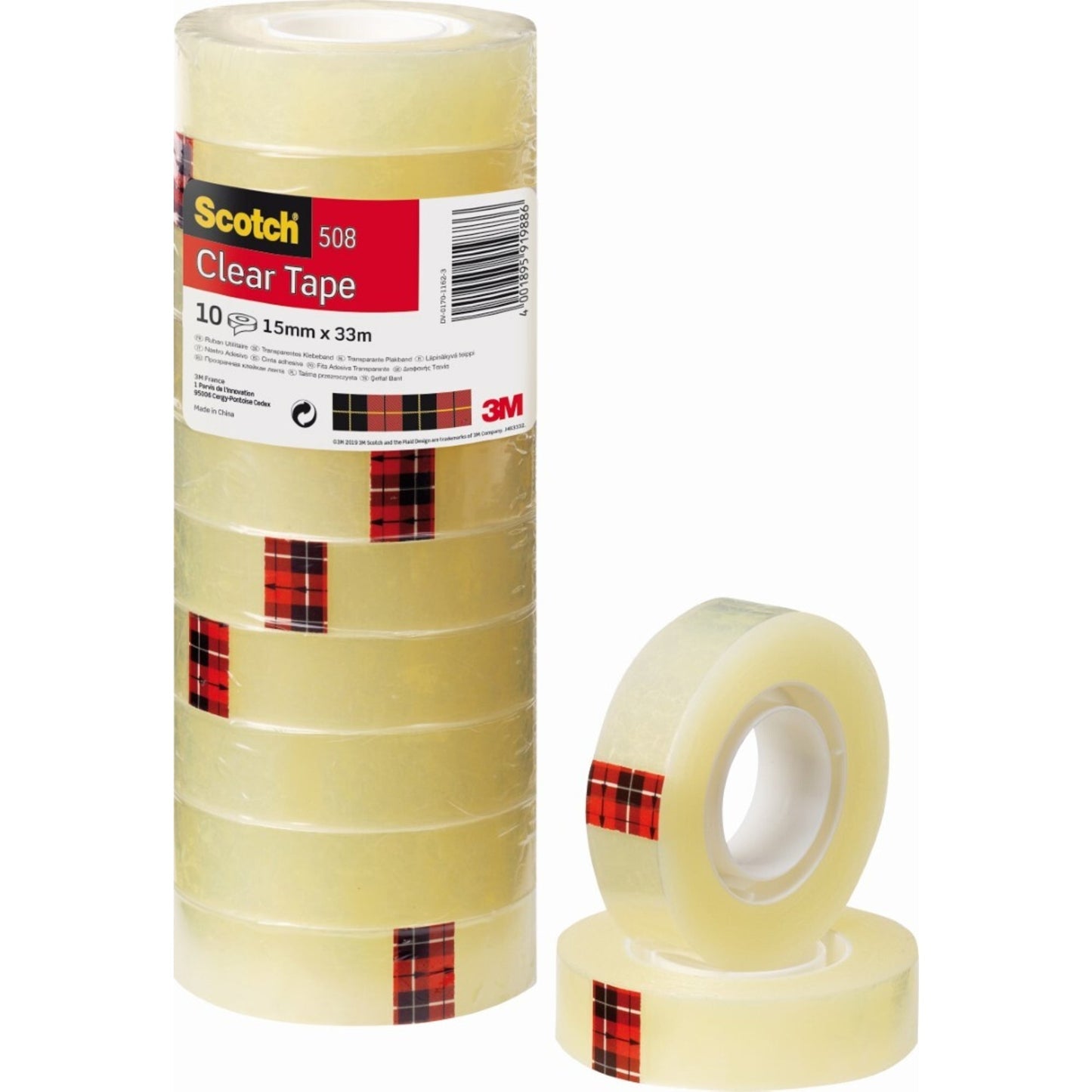 Scotch® Klebefilm 508 15 mm x 33 m (B x L) einseitig klebend mit Lösungsmittel Polypropylen transparent 10 St./Pack.