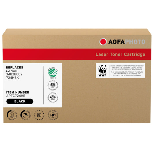 AgfaPhoto Toner kein Originalzubehör Kompatibel mit: Canon 724H ca. 12.500 Seiten schwarz