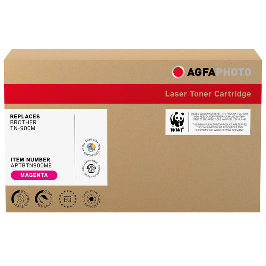 AgfaPhoto Toner kein Originalzubehör Kompatibel mit: Brother TN-900M ca. 6.000 Seiten magenta