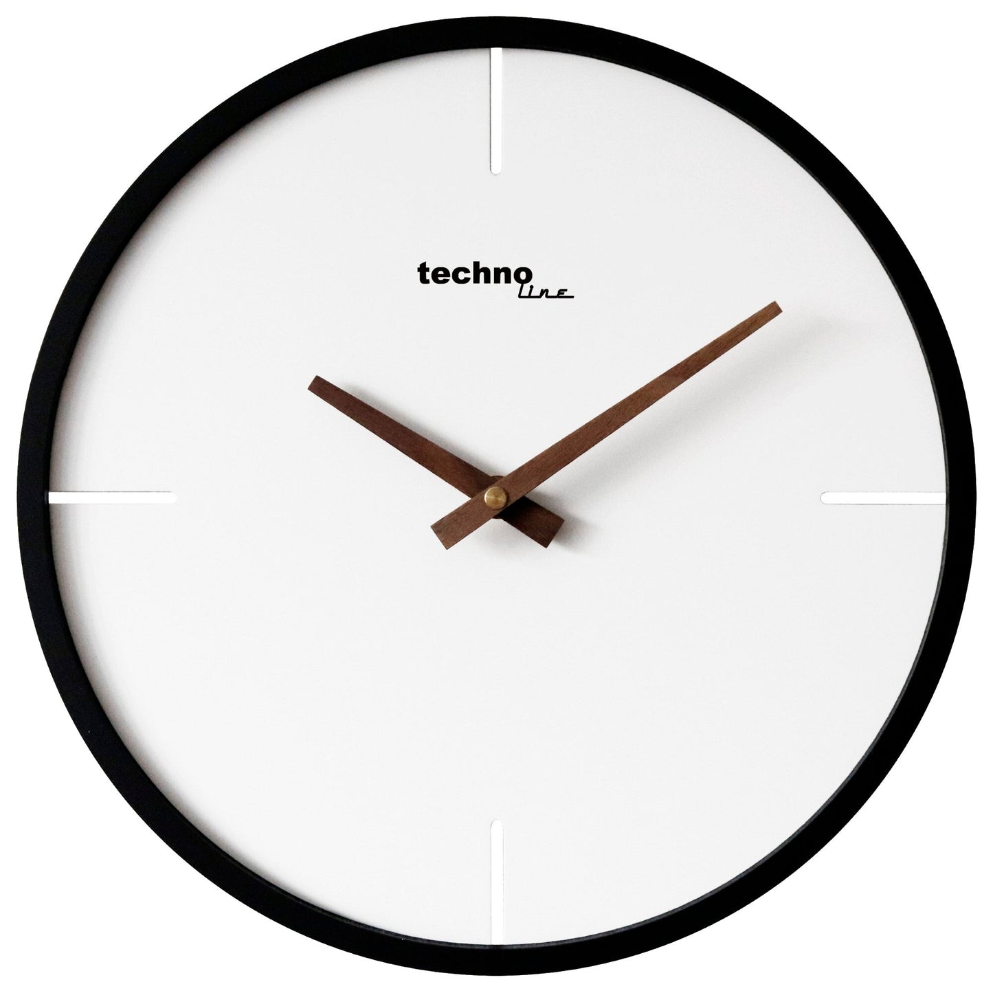technoline® Wanduhr WT 4130 30 x 4,7 cm (Ø x T) Kunststoff/Holz schwarz