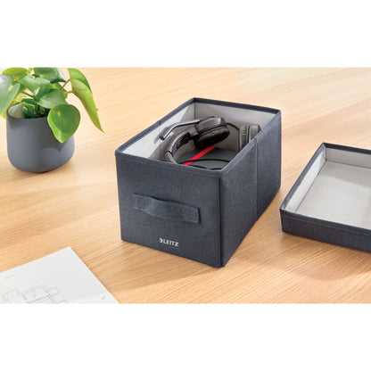 Leitz Aufbewahrungsbox Fabric klein 19 x 16 x 28,5 cm (B x H x T) Karton/Stoff samtgrau 2 St./Pack.