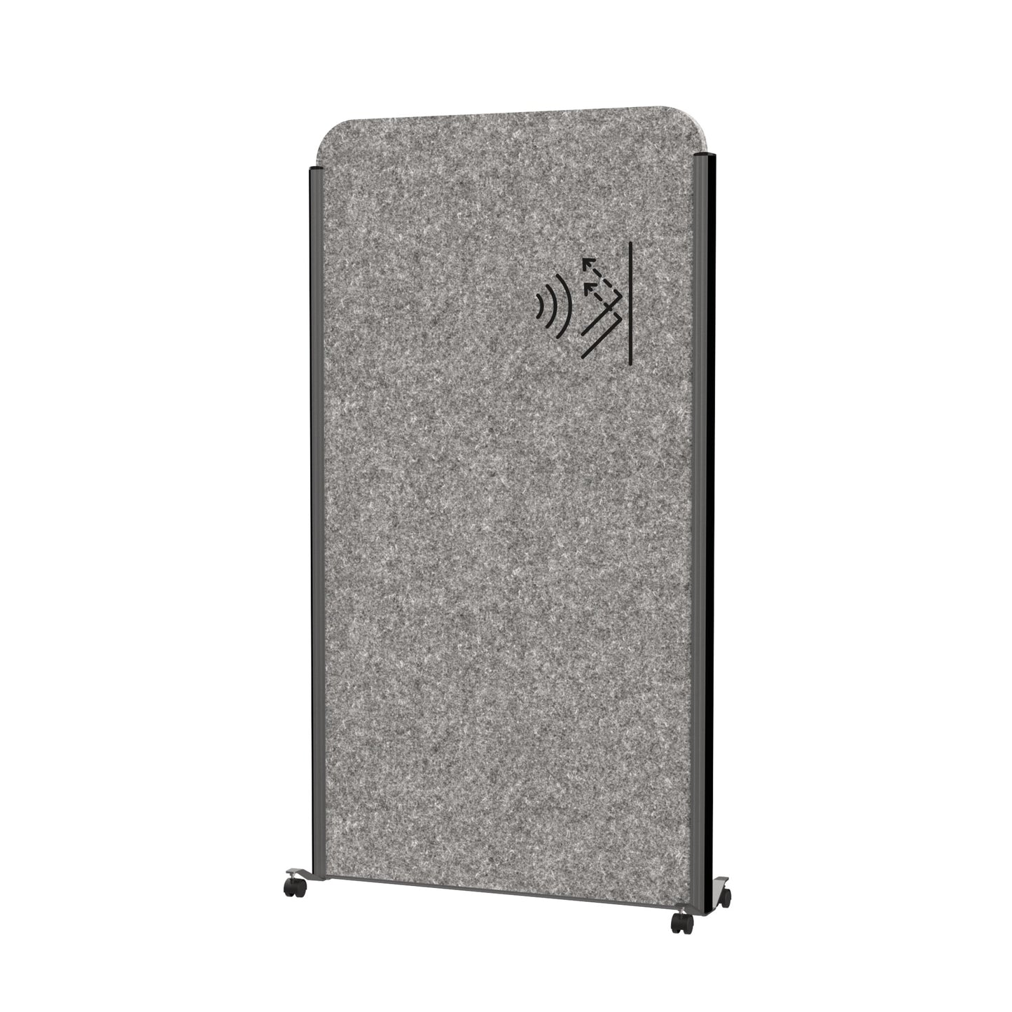 MAUL Stellwand MAULcocoon 100 x 180 cm (B x H) Zweibeinstativ 100 % PES-Fasern, 20 % recycelt dunkelgrau