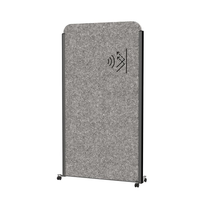 MAUL Stellwand MAULcocoon 100 x 180 cm (B x H) Zweibeinstativ 100 % PES-Fasern, 20 % recycelt dunkelgrau