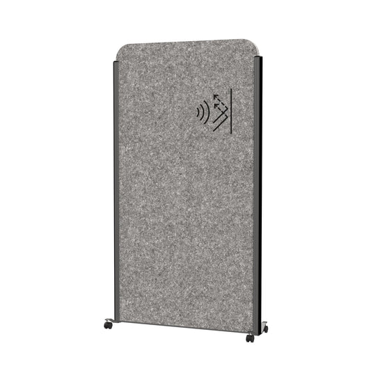 MAUL Stellwand MAULcocoon 100 x 180 cm (B x H) Zweibeinstativ 100 % PES-Fasern, 20 % recycelt dunkelgrau