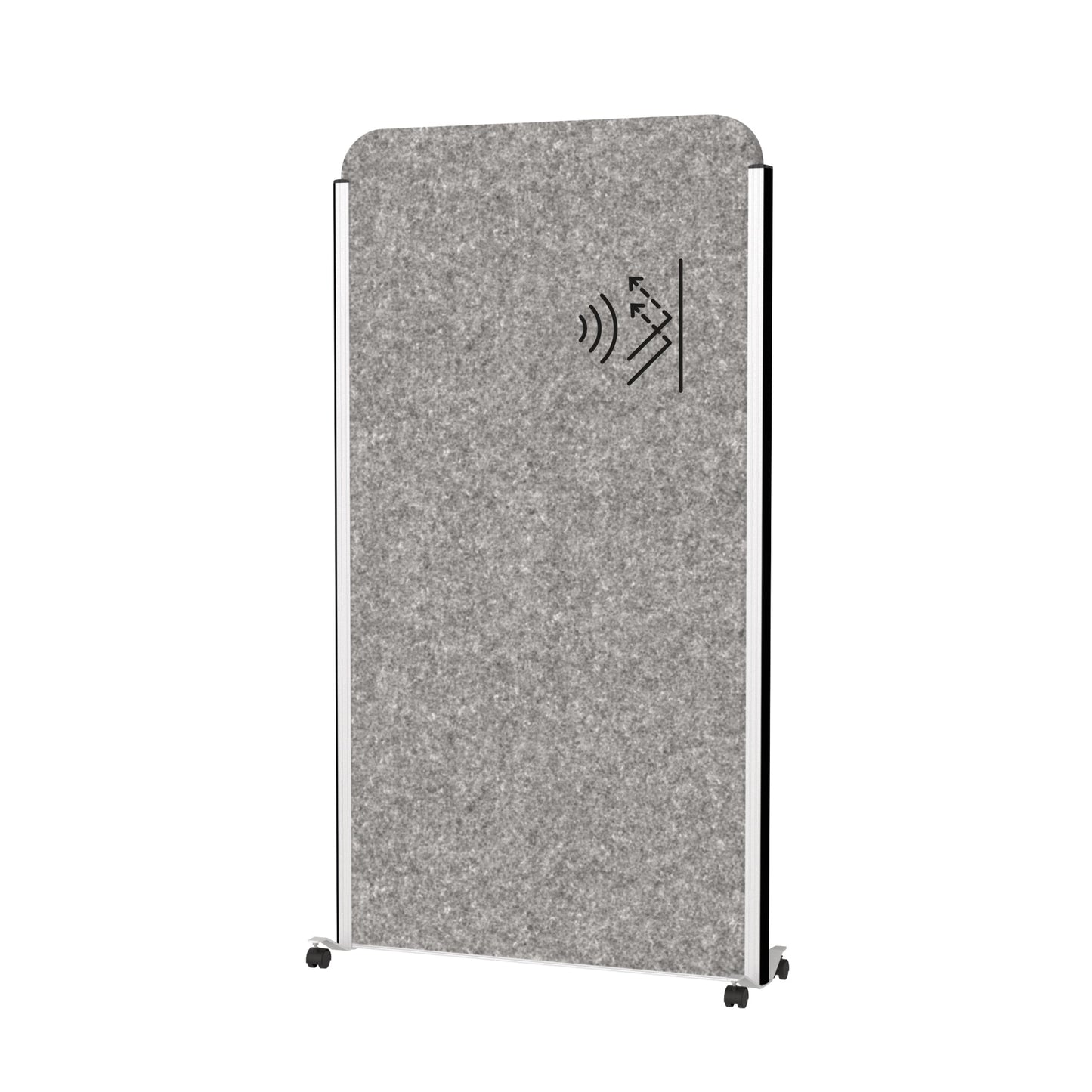 MAUL Stellwand MAULcocoon 100 x 180 cm (B x H) Zweibeinstativ 100 % PES-Fasern, 20 % recycelt dunkelgrau