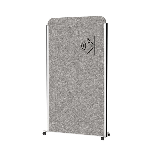 MAUL Stellwand MAULcocoon 100 x 180 cm (B x H) Zweibeinstativ 100 % PES-Fasern, 20 % recycelt dunkelgrau