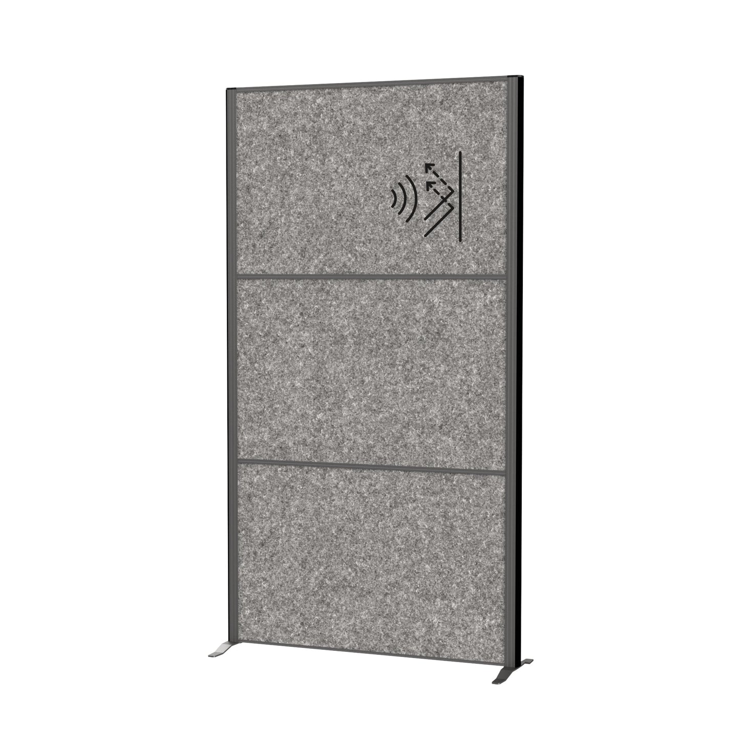 MAUL Stellwand MAULconnecto 100 x 182 cm (B x H) Zweibeinstativ 100 % PES-Fasern, 20 % recycelt dunkelgrau