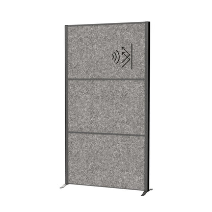 MAUL Stellwand MAULconnecto 100 x 182 cm (B x H) Zweibeinstativ 100 % PES-Fasern, 20 % recycelt dunkelgrau