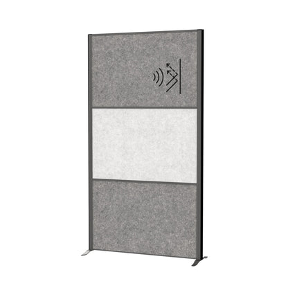 MAUL Stellwand MAULconnecto 100 x 182 cm (B x H) Zweibeinstativ 100 % PES-Fasern, 20 % recycelt hellgrau, dunkelgrau