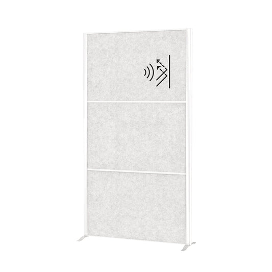 MAUL Stellwand MAULconnecto 100 x 182 cm (B x H) Zweibeinstativ 100 % PES-Fasern, 20 % recycelt hellgrau