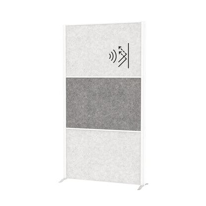 MAUL Stellwand MAULconnecto 100 x 182 cm (B x H) Zweibeinstativ 100 % PES-Fasern, 20 % recycelt hellgrau, dunkelgrau