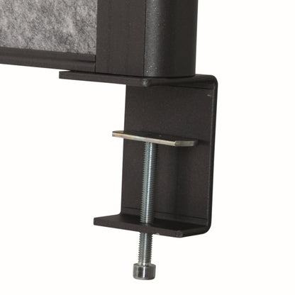 MAUL Tischtrennwand MAULconnecto Uplight 160 x 50 cm (B x H) schwer entflammbar dunkelgrau