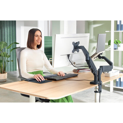 Leitz Monitorschwenkarm Ergo Monitor: 9kg Metall/Kunststoff samtgrau