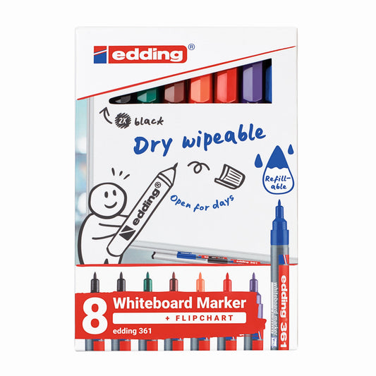 edding Whiteboardmarker 361 1mm farbig sortiert 8 St./Pack.