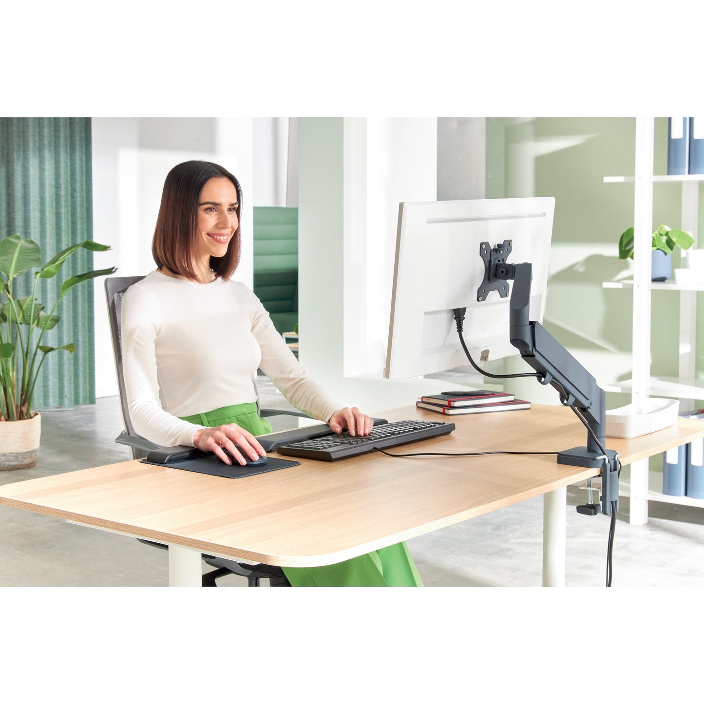 Leitz Monitorschwenkarm Ergo 9kg Metall/Kunststoff samtgrau