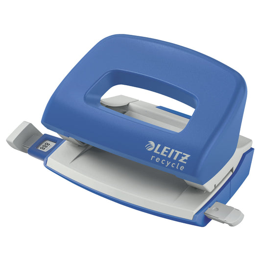Leitz Locher NeXXt Recycle Mini 8cm 10 Bl. (80 g/m²) mit Anschlagschiene blau