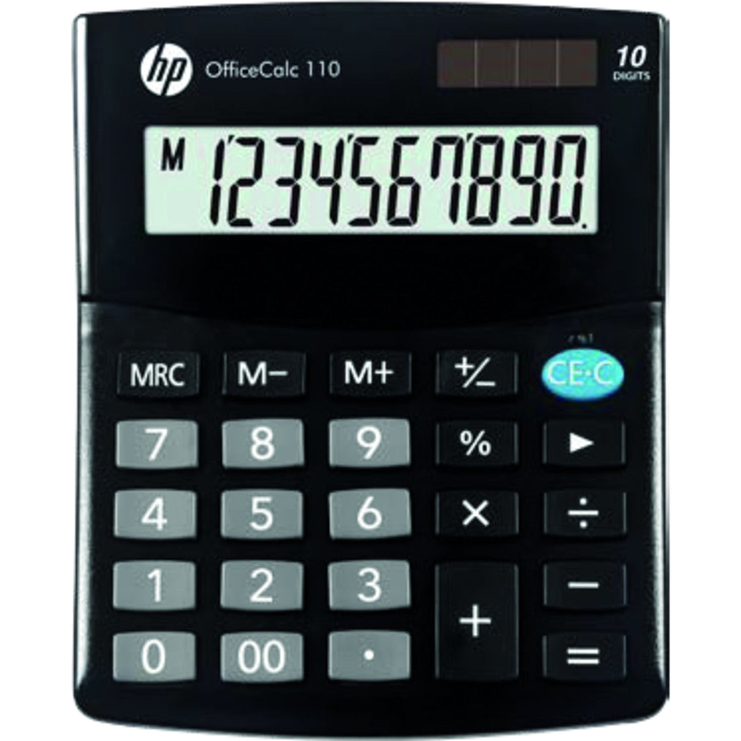 HP Tischrechner OfficeCalc 110 101 x 33 x 125 mm (B x H x T) Batterie, Solar-Energie schwarz