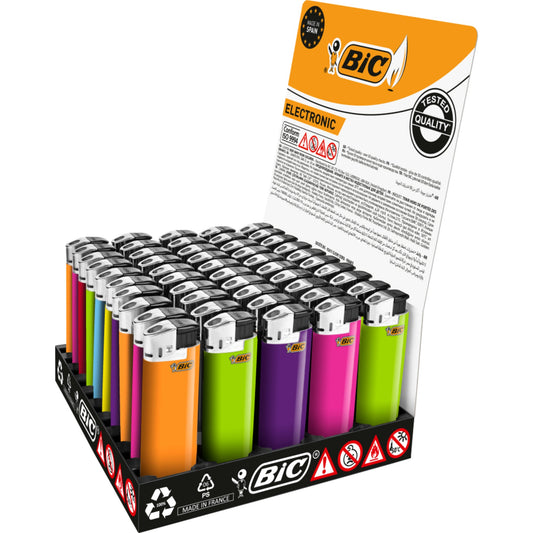 BIC® Feuerzeug Electronic Delrin farbig sortiert 50 St./Pack.