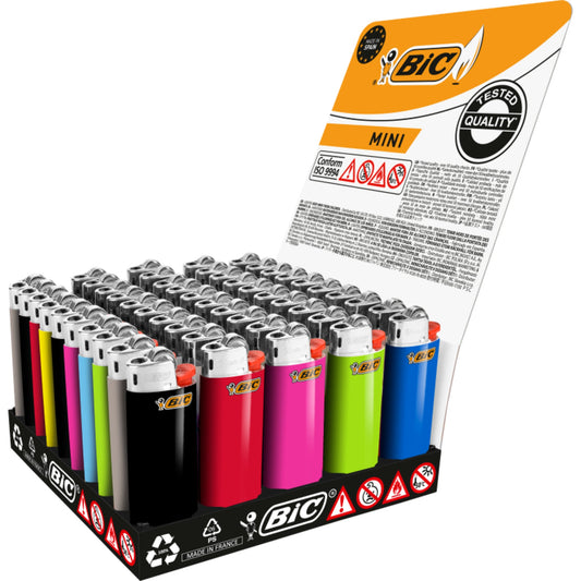 BIC® Feuerzeug Mini Delrin farbig sortiert 50 St./Pack.