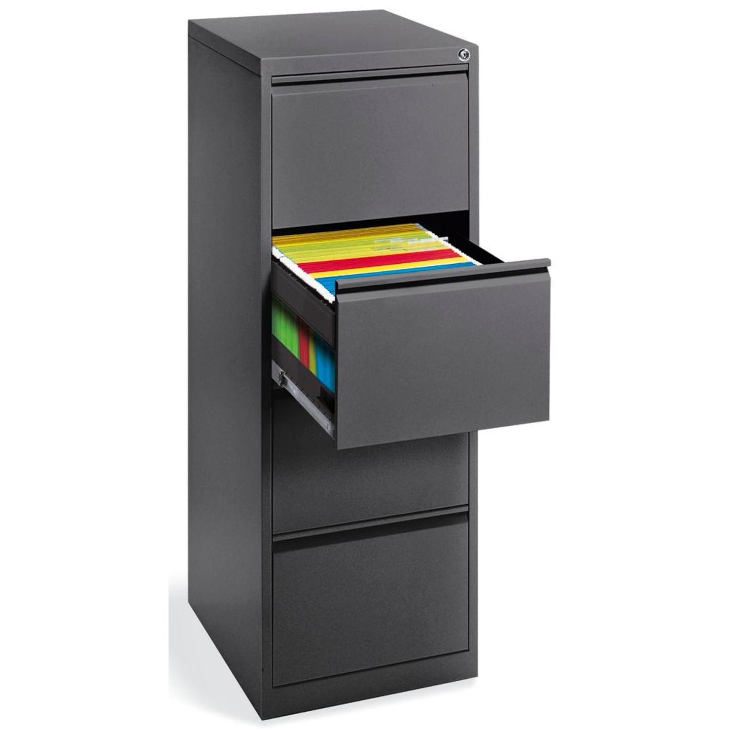 Hängeregistraturschrank BASE LINE 460 x 1.320 x 620 mm (B x H x T) Stahl, pulverbeschichtet anthrazit