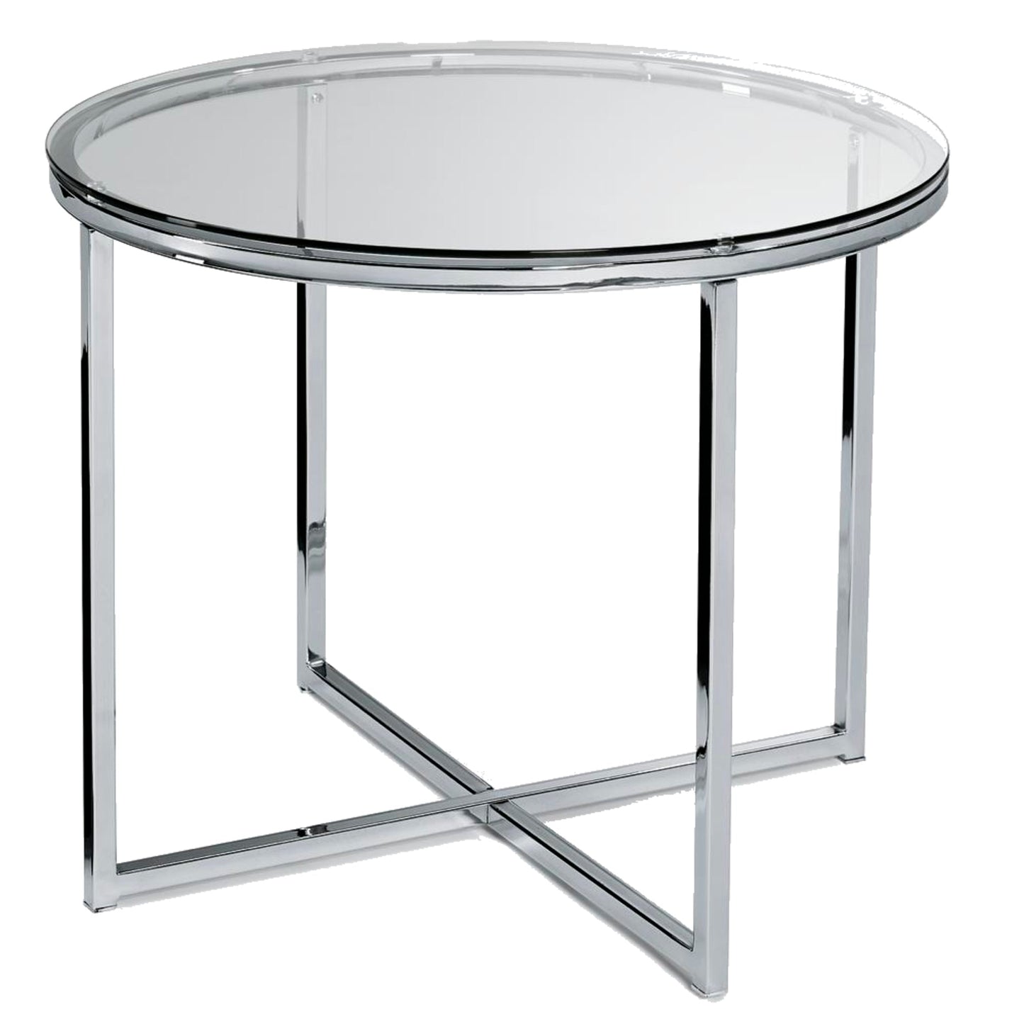 Beistelltisch XABI 550 x 450 x 550 mm (B x H x T) ESG-Sicherheitsglas transparent