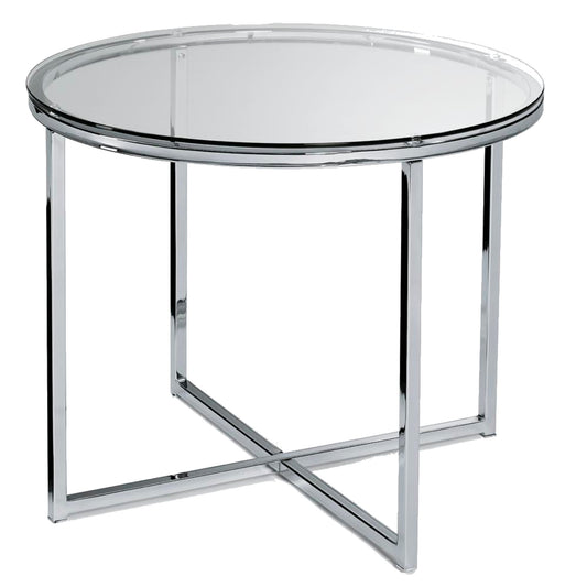 Beistelltisch XABI 550 x 450 x 550 mm (B x H x T) ESG-Sicherheitsglas transparent