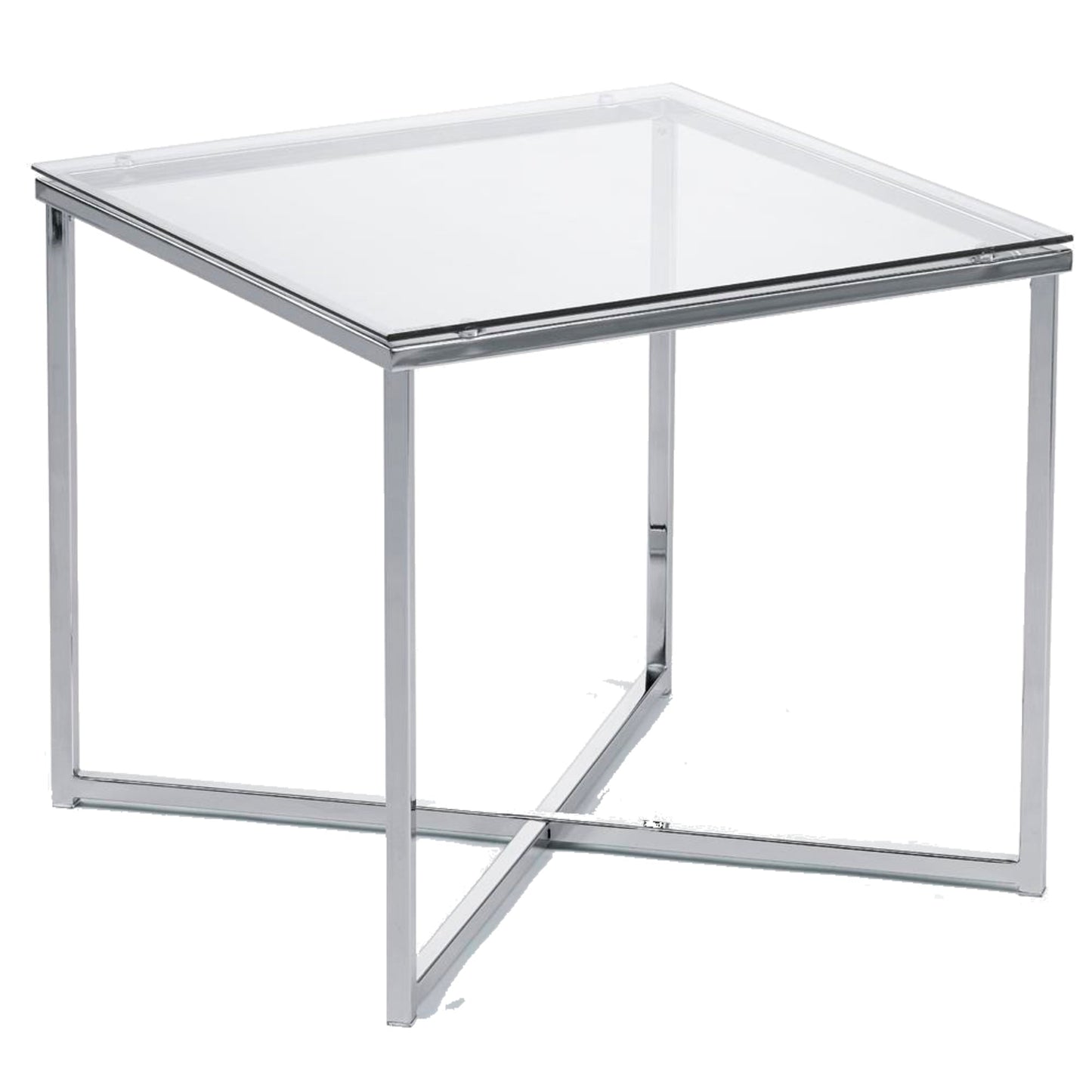 Beistelltisch XENIA 500 x 450 x 500 mm (B x H x T) ESG-Sicherheitsglas transparent