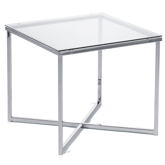 Beistelltisch XENIA 500 x 450 x 500 mm (B x H x T) ESG-Sicherheitsglas transparent