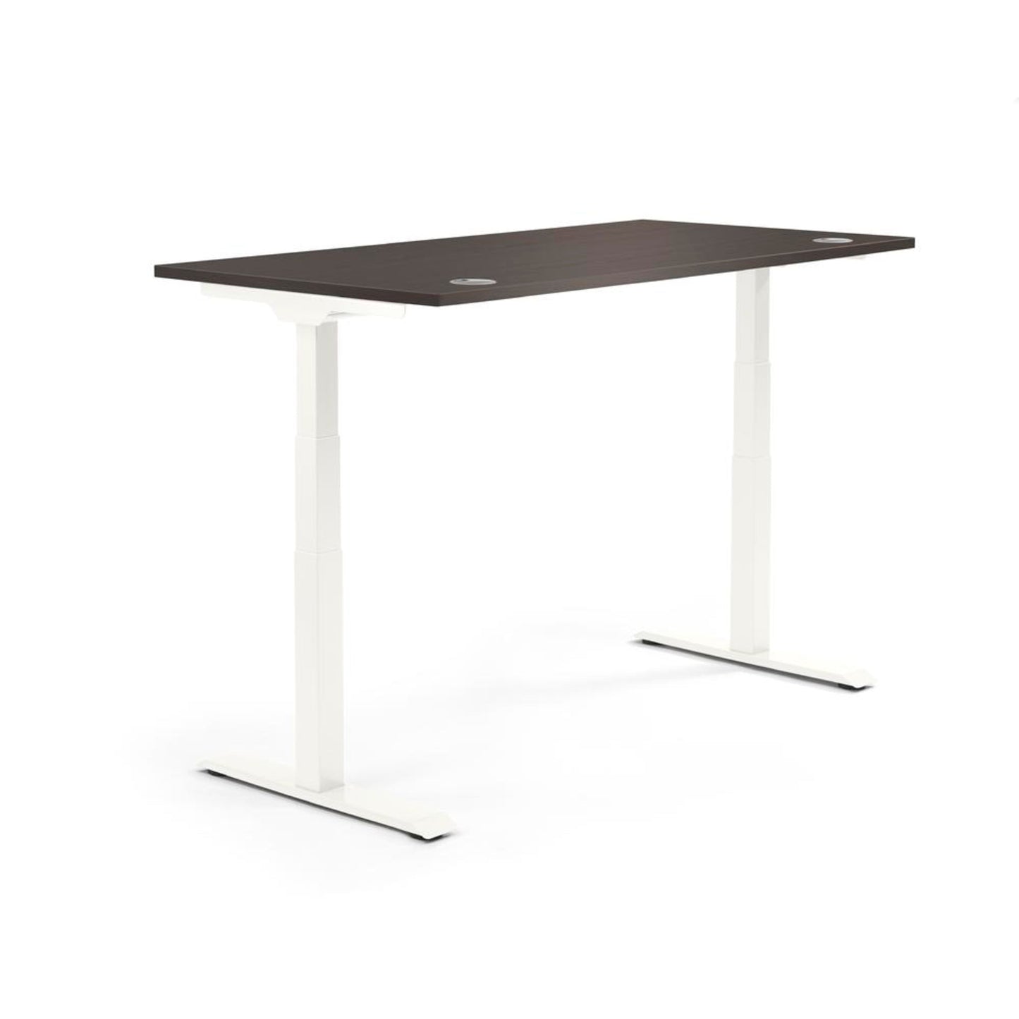 Schreibtisch FLEX MODUL Maße: 1.200 x 605-1.255 x 800 mm (B x H x T) Spanplatte, melaminharzbeschichtet eiche dunkel