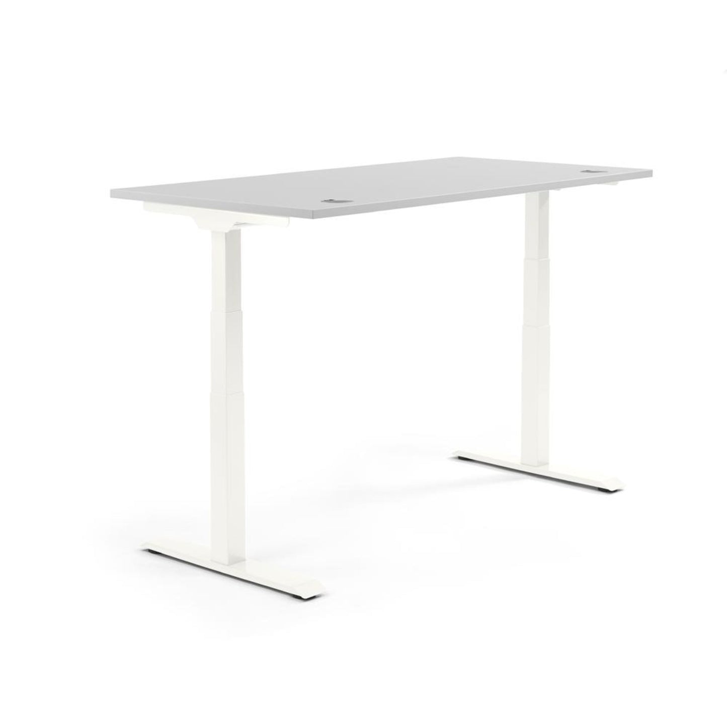Schreibtisch FLEX MODUL Maße: 1.600 x 605-1.255 x 800 mm (B x H x T) Spanplatte, melaminharzbeschichtet lichtgrau