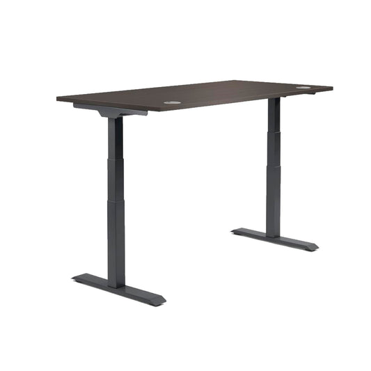 Schreibtisch FLEX MODUL Maße: 1.200 x 605-1.255 x 800 mm (B x H x T) Spanplatte, melaminharzbeschichtet eiche dunkel