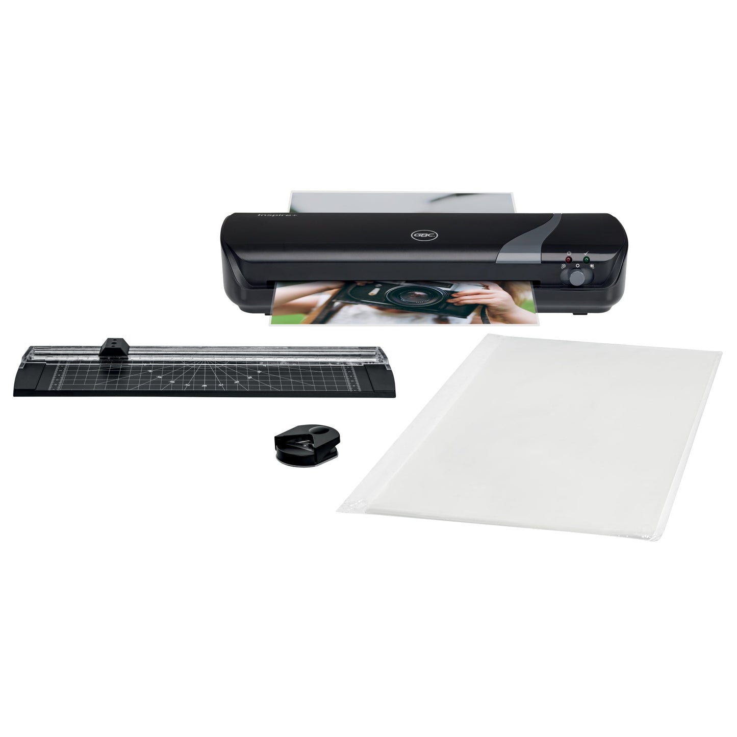 GBC® Laminiergerät Inspire+ Heiß-/Kaltlaminierung 35 x 6 x 13 cm (B x H x T) DIN A4 schwarz