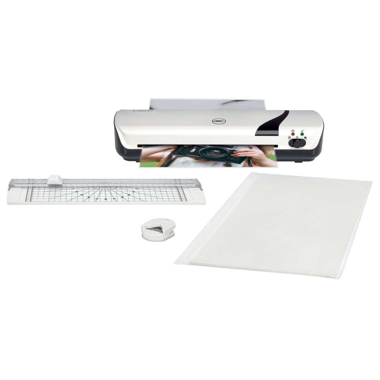 GBC® Laminiergerät Inspire+ Heiß-/Kaltlaminierung 35 x 6 x 13 cm (B x H x T) DIN A4 weiß